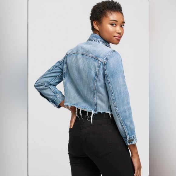 Able NWOTCropped Denim Jacket - Picture 2 of 7
